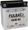 Standartinis akumuliatorius (su rūgšties pakuote) FULBAT FB10L-B2  (YB10L-B2) Acid pack included
