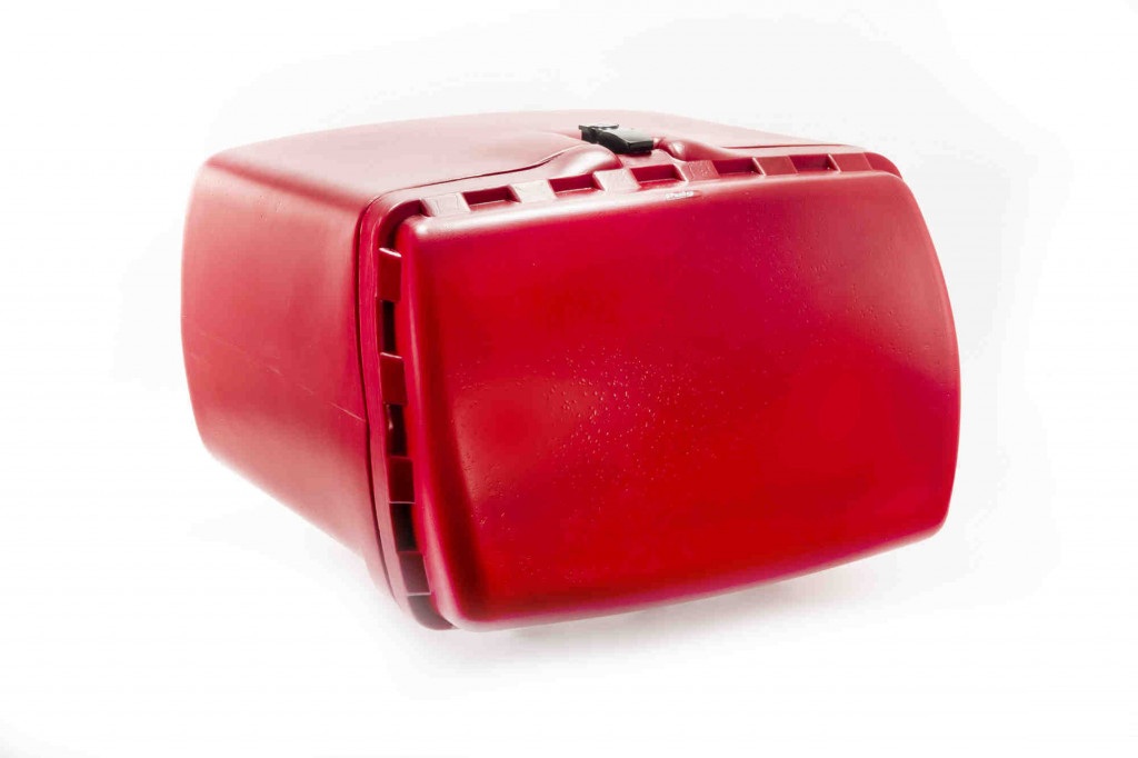 Centrinė dėžė PUIG 0468R MAXI BOX , raudonos spalvos 90l, with lock