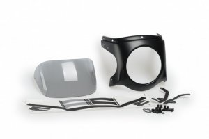 Windshield PUIG 9554H SEMI-FAIRING matinė juoda smoke