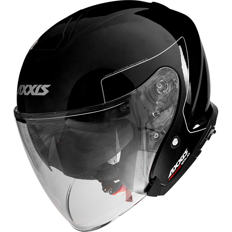 JET helmet AXXIS MIRAGE SV ABS solid black gloss , XS dydžio