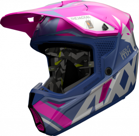 MX helmet AXXIS WOLF jackal B18 matt pink , S dydžio