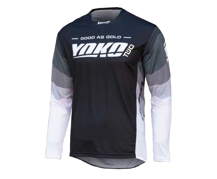 MX jersey YOKO TWO black/white/grey , L dydžio