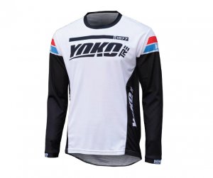 MX jersey YOKO TRE balta/juoda , S dydžio