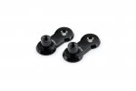Adjustable footpegs relocation adaptors kit PUIG 3839N 40mm , juodos spalvos