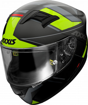 FULL FACE helmet AXXIS GP RACER SV FIBER tech matt fluor yellow , XS dydžio