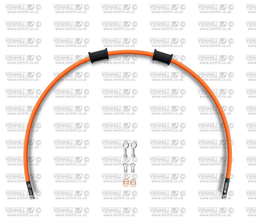 Galinės stabdžių žarnelės rinkinys Venhill BMW-10006R-OR POWERHOSEPLUS (1 žarnelė rinkinyje) Orange hoses, chromed fittings