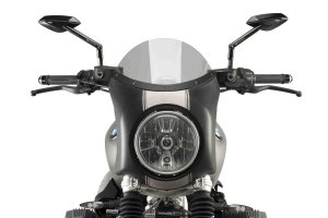 Windshield PUIG 9253H SEMI-FAIRING matinė juoda smoke