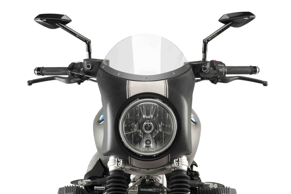 Windshield PUIG 9253W SEMI-FAIRING matinė juoda transparent