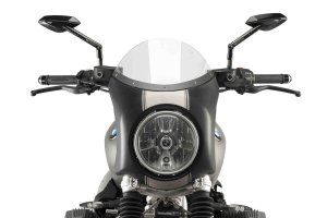 Windshield PUIG 9253W SEMI-FAIRING matinė juoda transparent