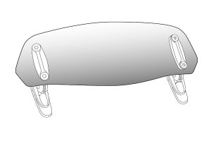 Multiadjustable visor PUIG 6375W clip-on transparent