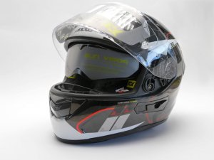 FULL FACE helmet AXXIS RACER GP CARBON SV spike a0 gloss pearl white , XXL dydžio