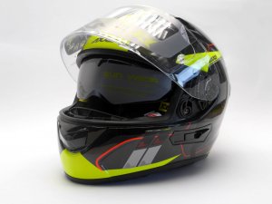 FULL FACE helmet AXXIS RACER GP CARBON SV spike a3 gloss fluor yellow , XS dydžio