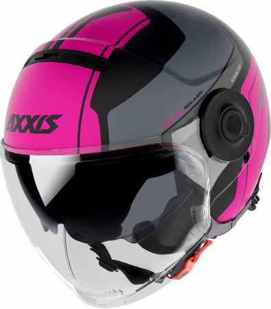 JET helmet AXXIS RAVEN SV ABS milano matt pink , XL dydžio