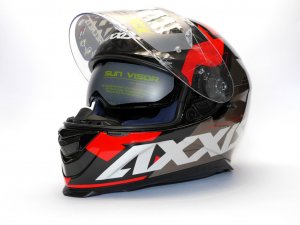 FULL FACE helmet AXXIS EAGLE SV DIAGON D1 gloss red , L dydžio