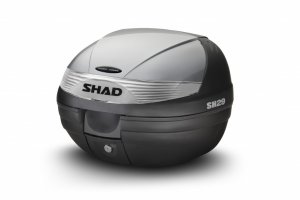 Centrinė daiktadėžė su spalvotu dangteliu SHAD SH29 , sidabrinės spalvos