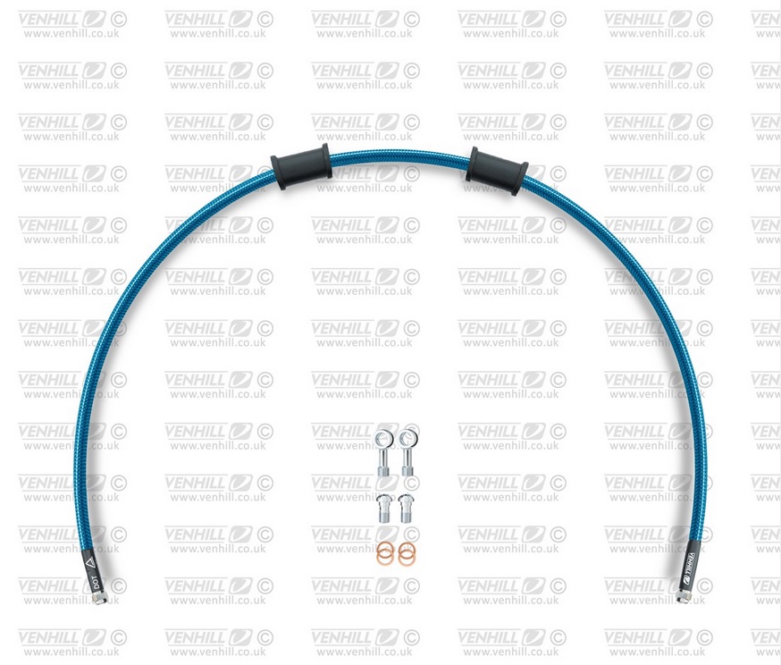 Galinės stabdžių žarnelės rinkinys Venhill BMW-10006R-TB POWERHOSEPLUS (1 žarnelė rinkinyje) Translucent blue hoses, chromed fittings