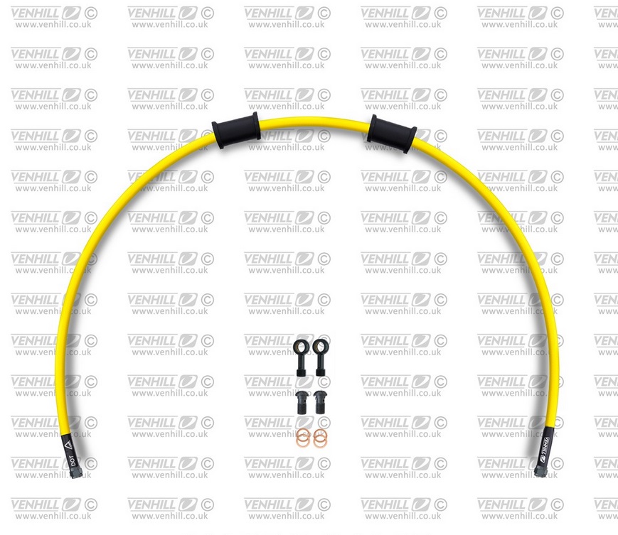 Galinės stabdžių žarnelės rinkinys Venhill APR-1001RB-YE POWERHOSEPLUS (1 žarnelė rinkinyje) Yellow hoses, black fittings